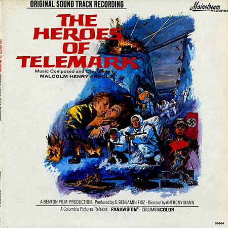 【中古】米LP Malcolm Arnold The Heroes Of Telemark: Original Sound Track Record 56064 Mainstream..