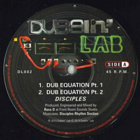 【新品】英10” Disciples Dub Equation Pt.1; Pt. 2 / Equation Dub Pt.1; Pt. 2 DL002 Dubbin Lab /00130 【新品】英10” Disciples Dub Equation Pt.1; Pt. 2 / Equation Dub Pt.1; Pt. 2 DL002 Dubbin Lab /00130