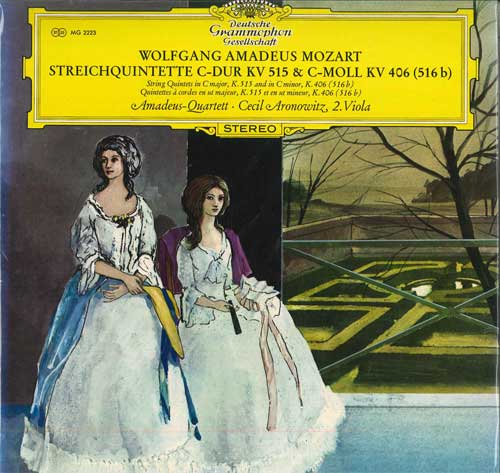 【中古】LP Amadeus Quartet, Cecil Aronowi モーツァルト : 弦楽五重奏曲 K515 / K406 MG2223 DEUTSCHE GRAMMOPHON /00260