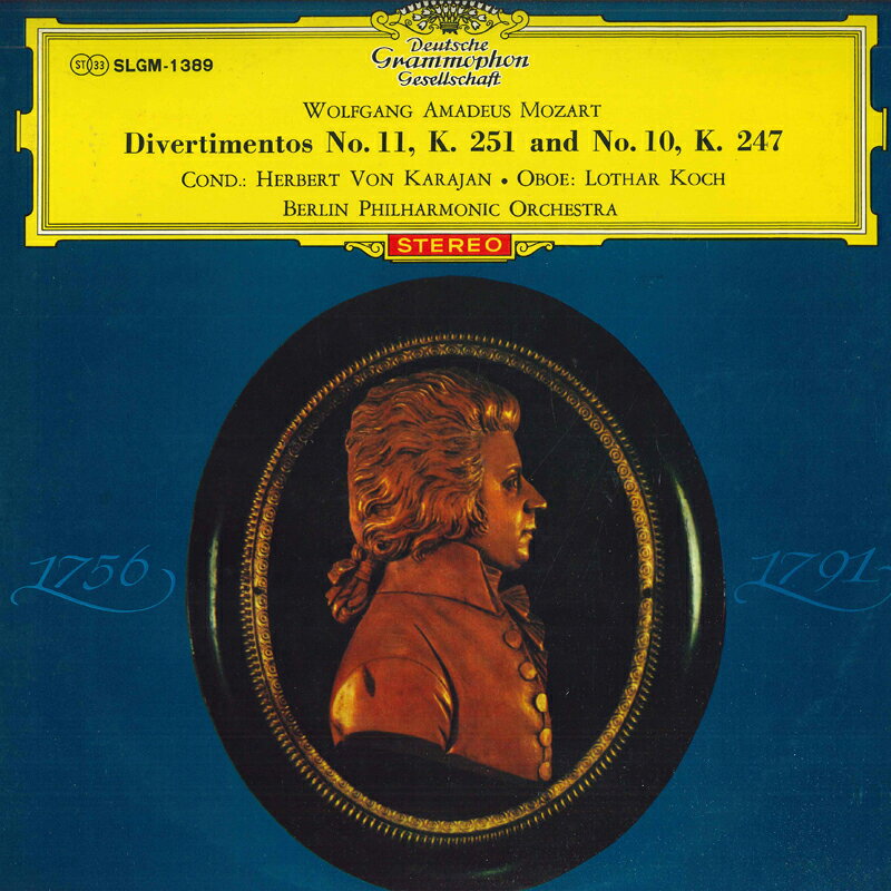 【中古】LP ヘルベルト・フォン・カラヤン, モーツァルト: ディヴェルティメント第11番 K. 251, 第 SLGM1389 DEUTSCHE GRAMMOPHON /00260 recordcity-10542099 RECORD CITY 楽天市場店 パッケージ画像