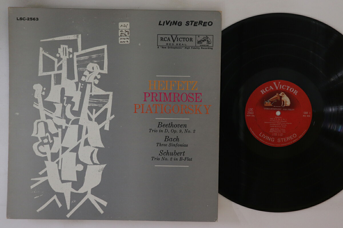 【中古】米LP ヤッシャ・ハイフェッツ, ウィリ Beethoven Trio In D, Op. 9, No. 2 / Bach Sinfonias LSC2563 RCA VICTOR RED SEAL /00260