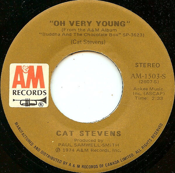 Artist Name: N - 【中古】7” Cat Stevens Oh Very Young AM1503S A&M Records /00080