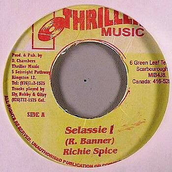 7” Richie Spice Selassie I MIB4J8 Thriller Music /00080
