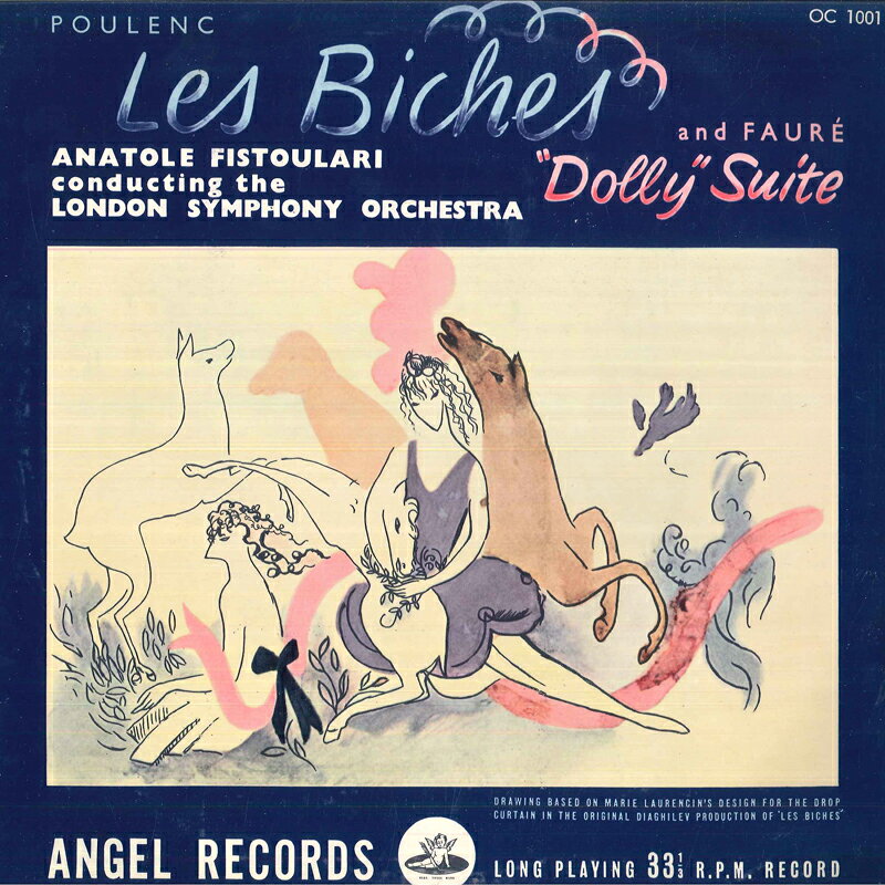 【中古】LP Anatole Fistoulari, London Symphony Orchestra プーランク : 舞踊曲 牝鹿 / フォーレ : ラボー編 お人形 OC1001 ANGEL /00260