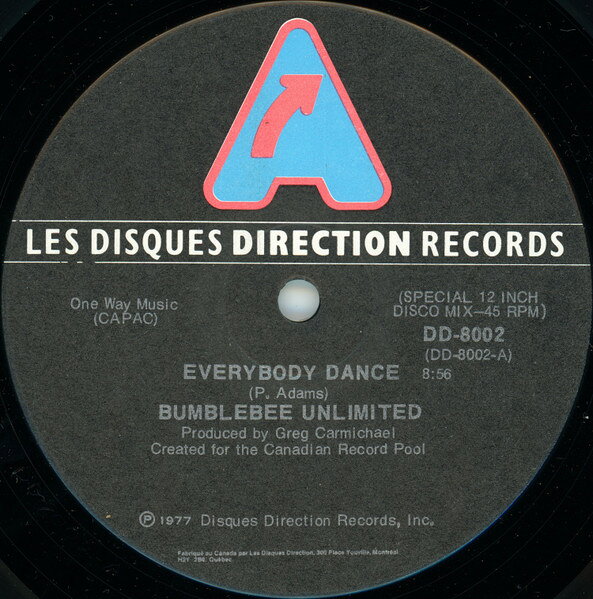 12” Bumblebee Unlimited Everybody Dance DD8002 Les Disques Directio 未開封 /00250
