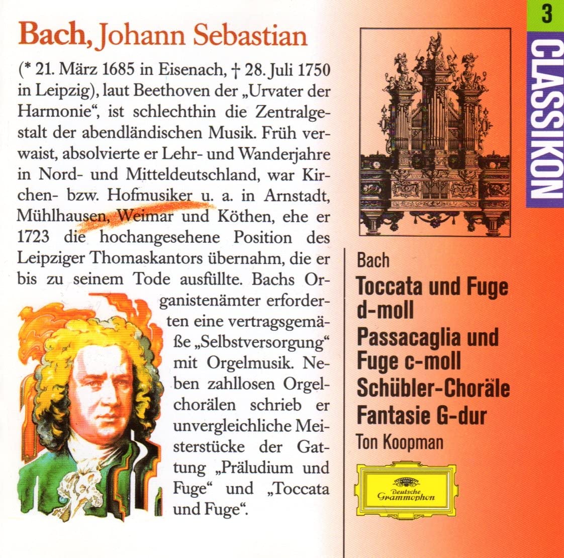 ・アーティスト Johann Sebastian Bach, Ton Koopman ・タイトル Bach Great Organ Works ・レーベル・型番 Deutsche Grammophon 4394772 ・フォーマット CD ・コンディション(盤) 可 (VG) ・コンディション(ジャケット) ・コンディション(帯) オビなし ・特記事項 【ケース割れ】 サンプル画像です。実際の商品の画像ではありません 【ご購入前に必ずご確認ください】 ・本店サイト(www.recordcity.jp)とは価格、送料が違います ・本店サイト、その他支店のオーダーとは同梱発送できません ・注文確定後に別の注文を頂いた場合、注文同士の同梱は致しかねます。 ・別倉庫から発送しているため、店頭受け渡しは対応しておりません ・一部商品は他の通販サイトでも販売しているため、ご注文のタイミングによっては商品のご用意ができない場合がございます。 ・土日祝日はお休みです 金曜・祝前日9時以降のご連絡またはご入金は、返答または発送が週明け・祝日明けに順次対応となります。 ・ご購入後のキャンセル不可 ご購入後のキャンセルはいかなる理由においてもお受けできません。ご了承の上、ご購入くださいませ。 ・日本郵便(ゆうパック/ゆうメール)によるお届けになります。 ・中古品であることをご理解ください 当ストアでは中古商品を主に販売しております。中古品であることをご理解の上ご購入ください。また、一部商品はRecordCityオンラインストアで試聴可能です。 ・返品について お客様のご都合による返品は一切承っておりません。 表記の内容と実際の商品に相違がある場合、また針飛び等で返品・返金をご希望される場合は、商品の到着後1週間以内にご連絡ください。商品の返送をこちらで確認後、キャンセル・返金を行います。 コンディションVG以下の商品は返品できません。プレイに影響のない表面のこすれ傷、プレス起因のノイズ盤は返品の対象外です。 【コンディション表記】 ・ほぼ新品(M-)(Like New) 完全な新品。未使用。当店ではほぼ使用しません ・非常に良い(EX)(Excellent) 中古盤として美品な状態。わずかな経年を感じるものの傷みを感じさせない、当店基準で最高の状態 ・良い(VG+)(Very Good Plus) 丁寧に扱われた中古品で、軽い使用感がみられる。 ・可(VG)(Acceptable) 使い込まれた中古品で、「良い」よりもさらに使用感がみられる。 ・悪い(VG-)(Bad) 状態が悪いアイテム。使用の保障はなく、再生不可、針飛び、目立つノイズがあるかもしれない。状態によるクレーム不可。返品不可。 ・非常に悪い(G)(Very Bad) 「悪い」よりさらに状態が悪いアイテム。使用の保障はなく、再生不可、針飛び、目立つノイズがあるかもしれない。状態によるクレーム不可。返品不可。 ・ジャンク(Fair)(Junk/Fair) 割れている、反っている、水ダメージがある、カビ、ジャケットが分離している、ひどい書き込み、ひどい擦れなど最低の状態。使用の保障はなく、再生不可、針飛び、目立つノイズがあるかもしれない。状態によるクレーム不可。返品不可。 ・ジャンク(Poor)(Junk/Poor) 割れている、反っている、水ダメージがある、カビ、ジャケットが分離している、ひどい書き込み、ひどい擦れなど最低の状態。使用の保障はなく、再生不可、針飛び、目立つノイズがあるかもしれない。状態によるクレーム不可。返品不可。