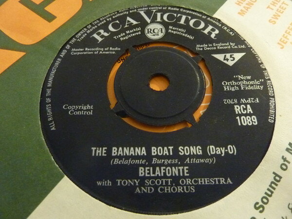 【中古】7” Harry Belafonte The Banana Boat Song / Jamaica Farewell RCA1089 RCA Victor /00080