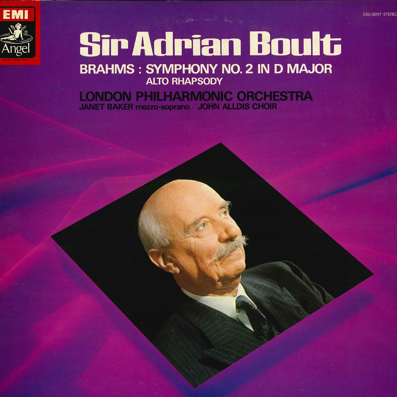 【中古】LP サー・エードリアン・ボールト指 ボールト1800シリーズ　ブラームス：交響曲第2番ニ長調 EAC50117 ANGEL /00260 recordcity-11175687 RECORD CITY 楽天市場店 パッケージ画像