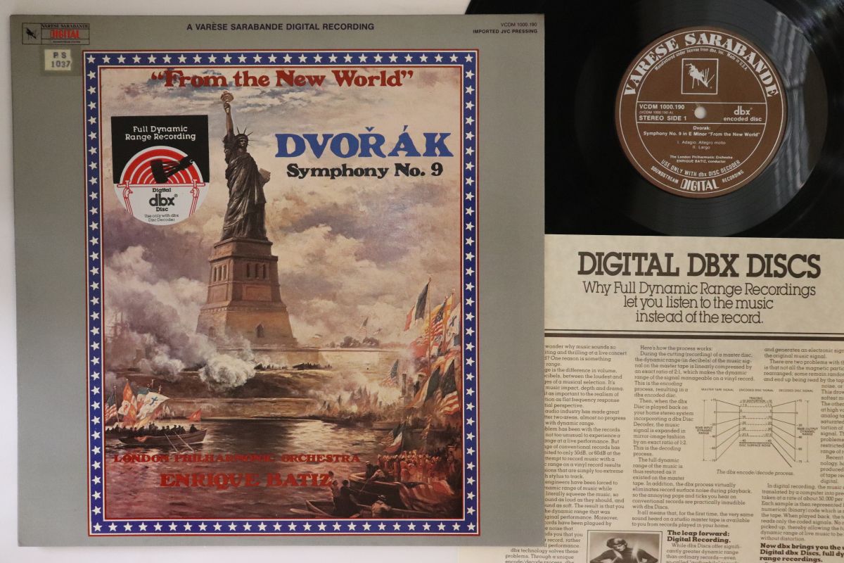 【中古】米LP Enrique Batiz, London Philharm Dvorak: Symphony No. 9 ”from The New World” VCDM1000190 VARESE SARABANDE DI /00260
