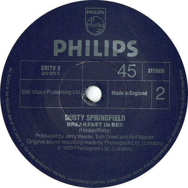 7” Dusty Springfield I Only Want To Be With You BRITV5 PHILIPS /00080