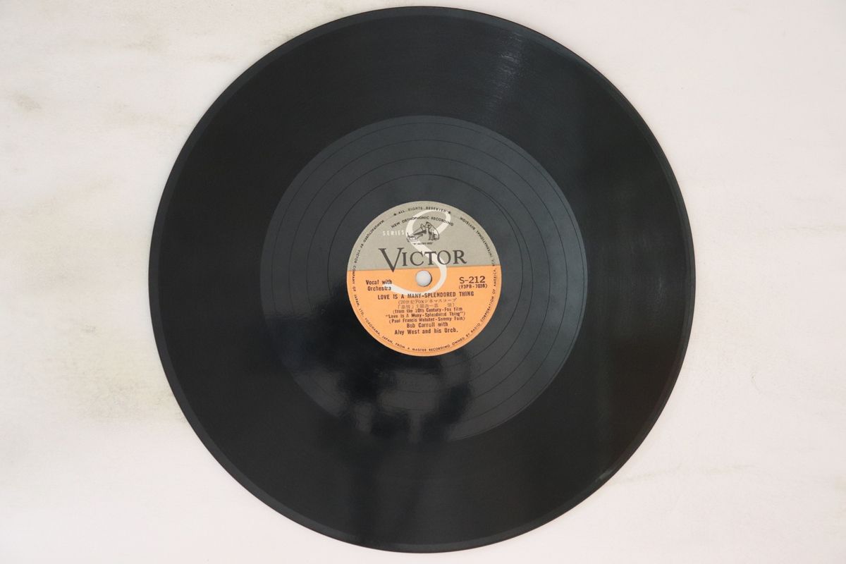 【中古】78RPM/SP Bob Carroll Love Is A Many Splendored Thing S212 VICTOR Japan /00500