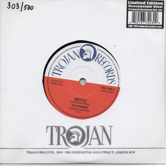 【中古】7” Pioneers / Beverleys All Stars Mettle / Hook, Line And Sinker THB7026 Trojan Records /00080