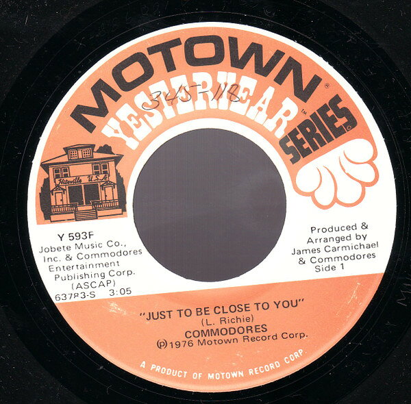 7” Commodores Just To Be Close To You / Fancy Dancer Y593F Motown /00080