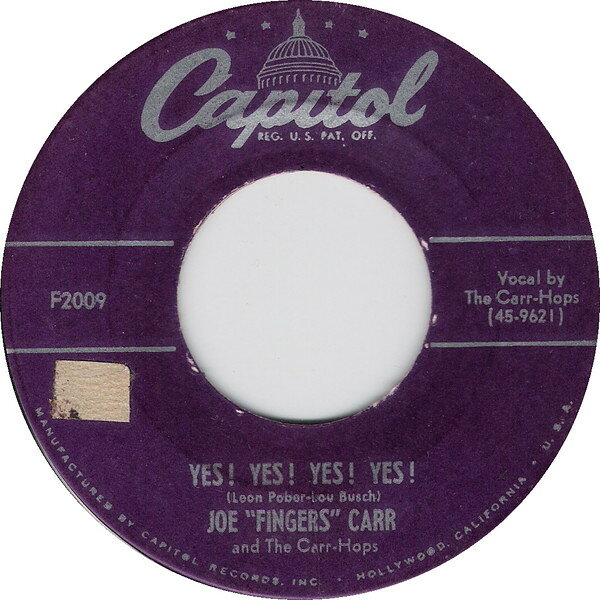 【中古】7” Joe ”Fingers” Carr &amp; The Carr- Noodlin Rag F2009 Capitol Records /00080