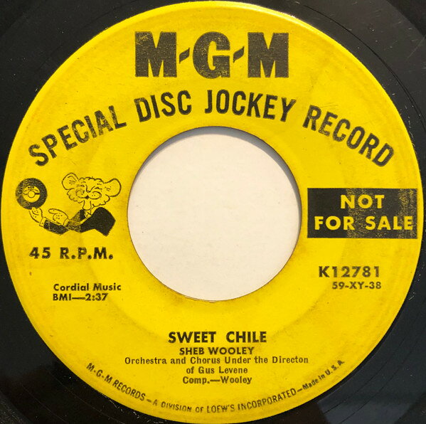 Artist Name: K - 【中古】7” Sheb Wooley Sweet Chile / More K12781 MGM Records /00080