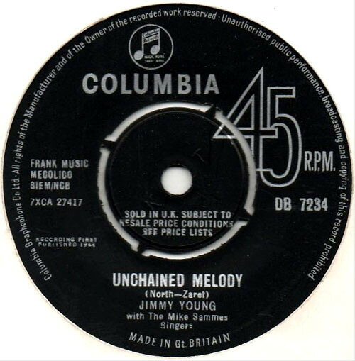 英7” Jimmy Young (5), Mike Sammes S Unchained Melody DB7234 Columbia /00080