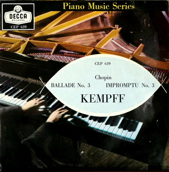 【中古】英7” Frederic Chopin , Wilhelm Kemp Ballade No. 3 / Impromptu No. 3 CEP639 Decca /00080