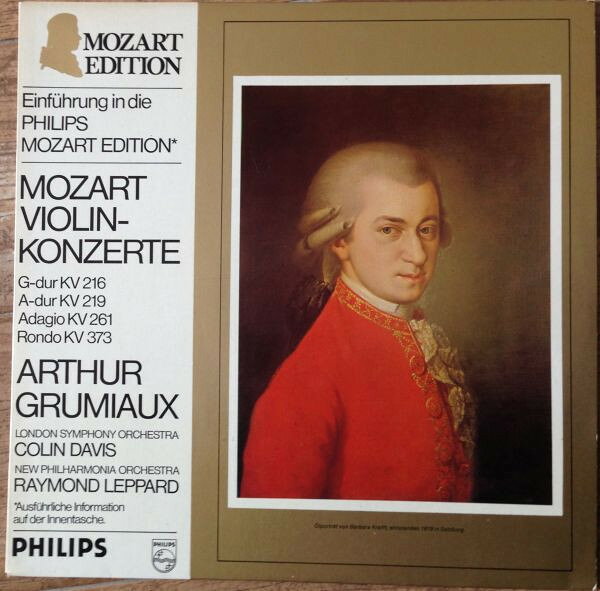LP Wolfgang Amadeus Mozart , Arth Mozart Violin-Konzerte 6833217 Philips /00260