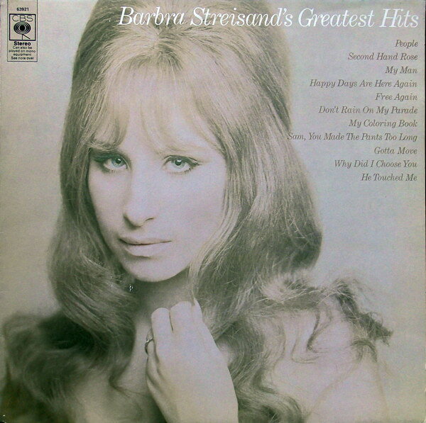 Artist Name: M - 【中古】LP Barbra Streisand Barbra Streisands Greatest Hits 63921 CBS /00260