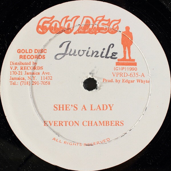 12” Everton Chambers / Commander S Shes A Lady / Love Motion VPRD635 Gold Disc /00250