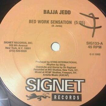 【中古】12” Bajja Jedd Bed Work Sensation SIG133 Signet Records /00250