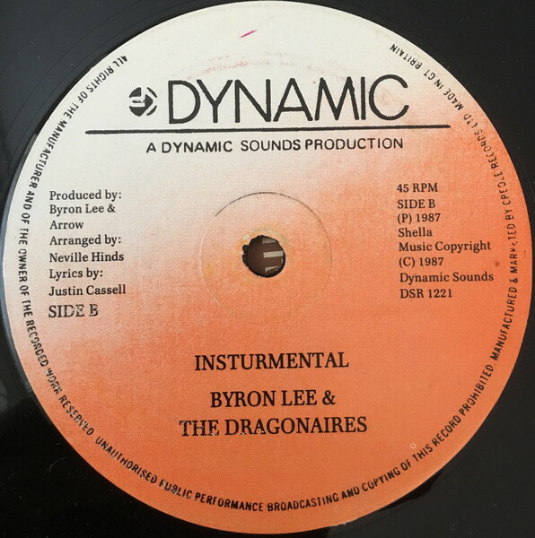 12” Byron Lee &amp; The Dragonaires De Music Hot Mama DSR1221 Dynamic Sounds /00250