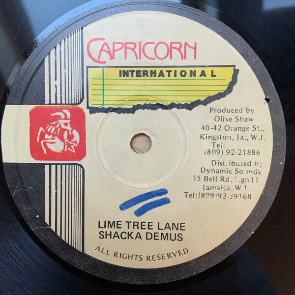7” Chaka Demus Lime Tree Lane NONE Capricorn Internatio /00080