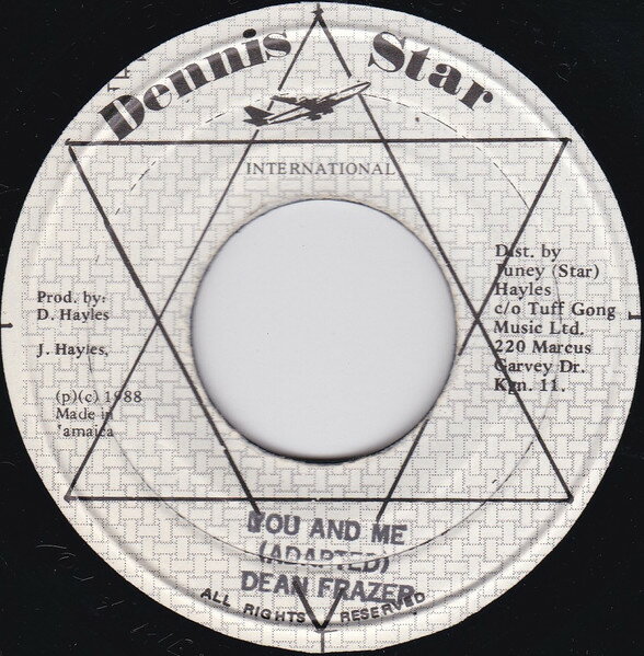 Artist Name: W - 【中古】7” Dean Fraser You And Me NONE Dennis Star Internat /00080