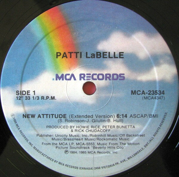 12” Patti LaBelle / Harold Falterm New Attitude / Axel F MCA23534 MCA Records /00250