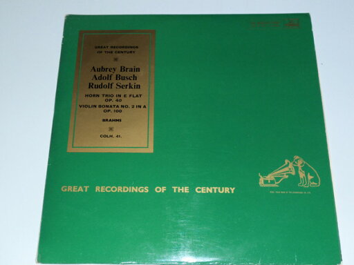 【中古】英LP Aubrey Brain, Adolf Busch, Rud Brahms: Horn Trio In E Flat Major Op. 40, Violin So COLH41 HIS MASTERS VOICE /00260 【中古】英LP Aubrey Brain, Adolf Busch, Rud Brahms: Horn Trio In E Flat Major Op. 40, Violin So COLH41 HIS MASTERS VOICE /00260