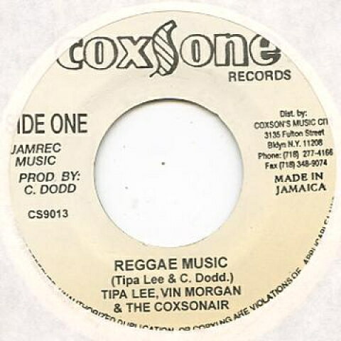 【新品】ジャマイカ7” Tippa Lee, Vin Morgan, Coxsona Reggae Music / Reggae Version Studio One /00050