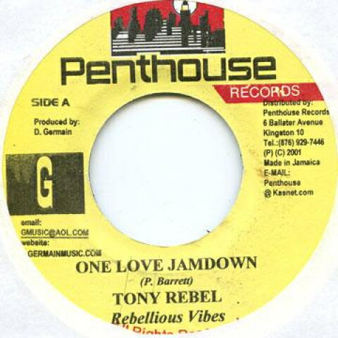 【新品】ジャマイカ7” Tony Rebel One Love Jamdown Penthouse /00050 【新品】ジャマイカ7” Tony Rebel One Love Jamdown Penthouse /00050