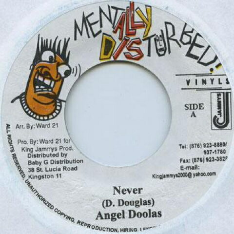 【新品】ジャマイカ7” Angel Doolas Never Mentally Disturbed /00050