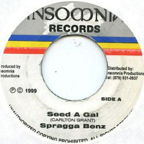 ジャマイカ7” Spragga Benz Seed A gal Insomnia /00048