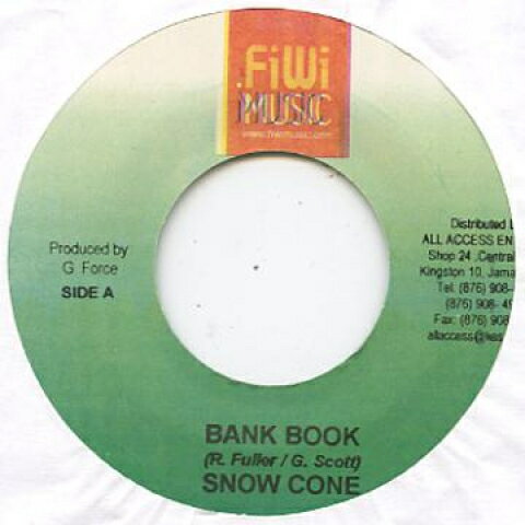 【新品】ジャマイカ7” Snow Cone / DaVille Bank Book / Go Deh Gal Fi Wi Music /00048