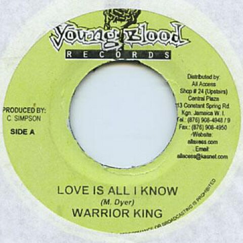 ・アーティスト Warrior King ・タイトル Love Is All I Know / Version ・レーベル・型番 ・フォーマット 7" ・コンディション(盤) 新品 (M) ・コンディション(ジャケット) ・コンディション(...