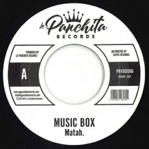 【新品】西7” Matah, Chalart58 Music Box / Dub Box PRV00086 La Panchita /00048