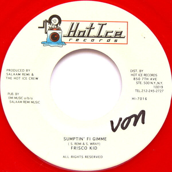 【中古】7” Frisco Kid / The Hot Ice Crew Sumptin Fi Gimme / Dangerbus Riddim Version HI7016 Hot Ice Records /00080