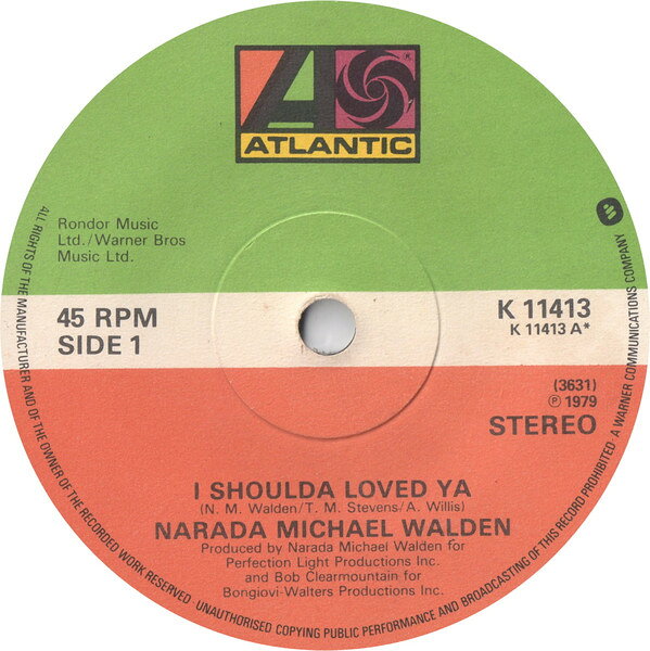 艺人名: F - 【中古】7” Narada Michael Walden I Shoulda Loved Ya K11413 Atlantic /00080