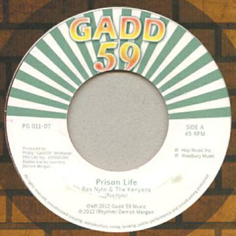 【新品】英7” Ras Nyto, Kenynens / Lynn Tait Prison Life (Coloured Vinyl) / Prison Life Version PG01107 Gadd 59 /00068