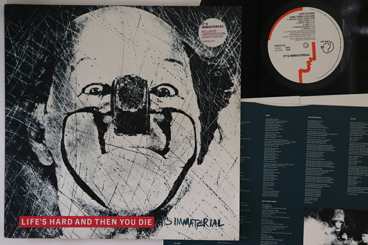 【中古】LP Its Immaterial Lifes Hard And Then You Die SIRENLP4 SIREN /00260