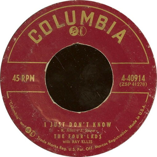 【中古】米7” Four Lads, Ray Ellis I Just Dont Know / Golly 440914 Columbia /00080 【中古】米7” Four Lads, Ray Ellis I Just Dont Know / Golly 440914 Columbia /00080