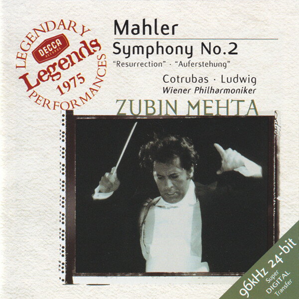 【中古】米CD G. MAHLER Mahler: Symphony No. 2 / Mehta, Vienna Philharmonic 2894669922 Decca /00110