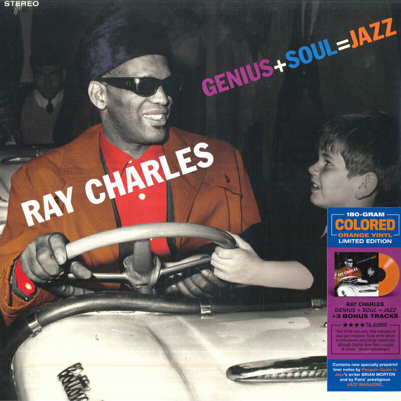 ・アーティスト Ray Charles ・タイトル Genius + Soul = Jazz ・レーベル・型番 20th Century Masterworks, Impulse! 350239 ・フォーマット LP ・コンディション(盤) 新品 (M) ・コンディション(ジャケット) ・コンディション(帯) オビなし ・特記事項 サンプル画像です。実際の商品の画像ではありません 商品写真はバーコード/カタログ番号に対応したサンプル画像ですので、お送りする商品の画像ではありません。帯やライナーなどの付属品は、特記事項に記載されている場合のみ含まれます。プロモやカラーレコードなどの仕様についても、該当する場合のみ特記事項に記載しています。 【ご購入前に必ずご確認ください】 ・本店サイト(www.recordcity.jp)とは価格、送料が違います ・本店サイト、その他支店のオーダーとは同梱発送できません ・注文確定後に別の注文を頂いた場合、注文同士の同梱は致しかねます。 ・別倉庫から発送しているため、店頭受け渡しは対応しておりません ・一部商品は他の通販サイトでも販売しているため、ご注文のタイミングによっては商品のご用意ができない場合がございます。 ・土日祝日はお休みです 金曜・祝前日9時以降のご連絡またはご入金は、返答または発送が週明け・祝日明けに順次対応となります。 ・ご購入後のキャンセル不可 ご購入後のキャンセルはいかなる理由においてもお受けできません。ご了承の上、ご購入くださいませ。 ・日本郵便(ゆうパック/ゆうメール)によるお届けになります。 ・中古品であることをご理解ください 当ストアでは中古商品を主に販売しております。中古品であることをご理解の上ご購入ください。また、一部商品はRecordCityオンラインストアで試聴可能です。 ・返品について お客様のご都合による返品は一切承っておりません。 表記の内容と実際の商品に相違がある場合、また針飛び等で返品・返金をご希望される場合は、商品の到着後1週間以内にご連絡ください。商品の返送をこちらで確認後、キャンセル・返金を行います。 コンディションVG以下の商品は返品できません。プレイに影響のない表面のこすれ傷、プレス起因のノイズ盤は返品の対象外です。 【コンディション表記】 ・ほぼ新品(M-)(Like New) 完全な新品。未使用。当店ではほぼ使用しません ・非常に良い(EX)(Excellent) 中古盤として美品な状態。わずかな経年を感じるものの傷みを感じさせない、当店基準で最高の状態 ・良い(VG+)(Very Good Plus) 丁寧に扱われた中古品で、軽い使用感がみられる。 ・可(VG)(Acceptable) 使い込まれた中古品で、「良い」よりもさらに使用感がみられる。 ・悪い(VG-)(Bad) 状態が悪いアイテム。使用の保障はなく、再生不可、針飛び、目立つノイズがあるかもしれない。状態によるクレーム不可。返品不可。 ・非常に悪い(G)(Very Bad) 「悪い」よりさらに状態が悪いアイテム。使用の保障はなく、再生不可、針飛び、目立つノイズがあるかもしれない。状態によるクレーム不可。返品不可。 ・ジャンク(Fair)(Junk/Fair) 割れている、反っている、水ダメージがある、カビ、ジャケットが分離している、ひどい書き込み、ひどい擦れなど最低の状態。使用の保障はなく、再生不可、針飛び、目立つノイズがあるかもしれない。状態によるクレーム不可。返品不可。 ・ジャンク(Poor)(Junk/Poor) 割れている、反っている、水ダメージがある、カビ、ジャケットが分離している、ひどい書き込み、ひどい擦れなど最低の状態。使用の保障はなく、再生不可、針飛び、目立つノイズがあるかもしれない。状態によるクレーム不可。返品不可。