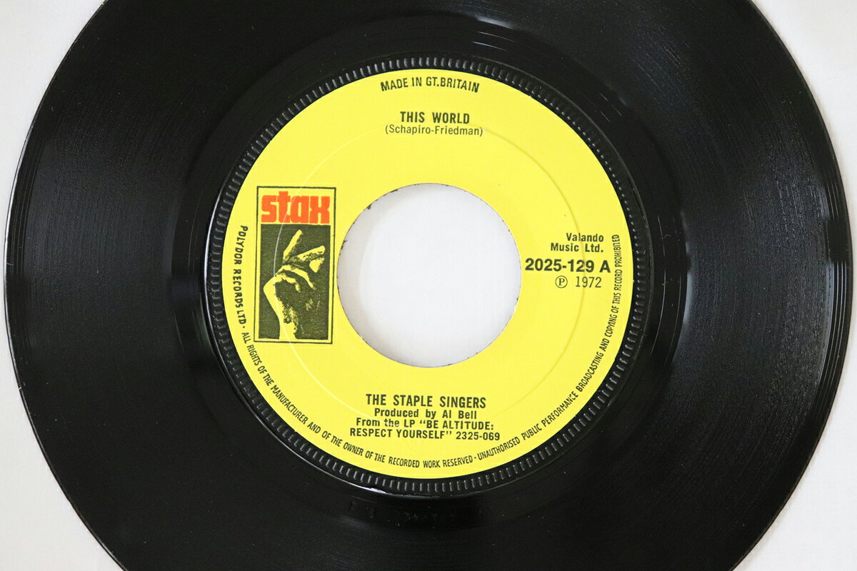 Artist Name: F - 【中古】7” Staple Singers This World / Are You Sure 2025129 Stax /00080