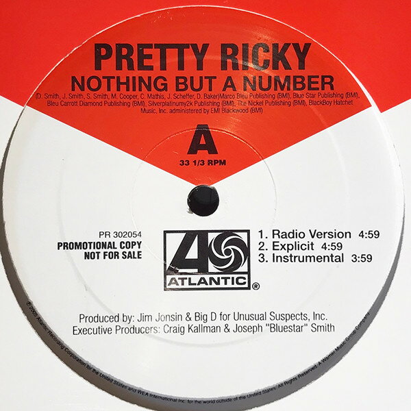 【中古】12” Pretty Ricky Nothing But A Number / Call Me PR302054 Atlantic /00250
