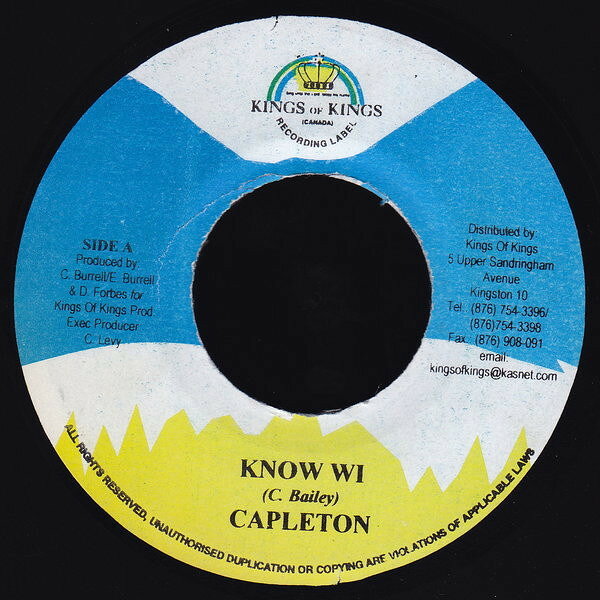7” Capleton / Jagwa Know Wi / Champ NONE Kings of Kings /00080