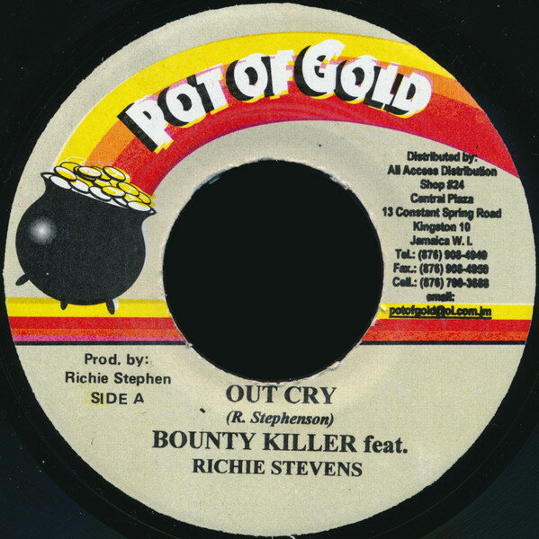 【中古】米7" Bounty Killer feat. Richie Stephens Out Cry DE820 Pot Of Gold /00080