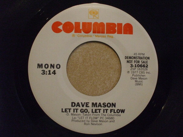 【中古】米7" Dave Mason Let It Go, Let It Flow 310662 Columbia /00080