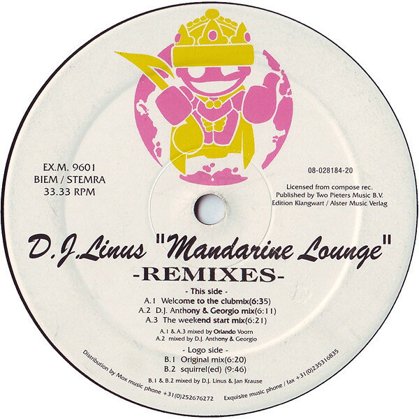 ・アーティスト D.j.linus ・タイトル Mandarine Lounge (Remixes) ・レーベル・型番 EXQUISITE EXM9601 ・フォーマット 12インチレコード ・コンディション(盤) 良い (VG+) ・コンディション(ジャケット) 良い (VG+) ・コンディション(帯) オビなし ・特記事項 【カバー折れ/しわ】【カバーに軽い擦れ】 サンプル画像です。実際の商品の画像ではありません 商品写真はバーコード/カタログ番号に対応したサンプル画像ですので、お送りする商品の画像ではありません。帯やライナーなどの付属品は、特記事項に記載されている場合のみ含まれます。プロモやカラーレコードなどの仕様についても、該当する場合のみ特記事項に記載しています。 【ご購入前に必ずご確認ください】 ・本店サイト(www.recordcity.jp)とは価格、送料が違います ・本店サイト、その他支店のオーダーとは同梱発送できません ・注文確定後に別の注文を頂いた場合、注文同士の同梱は致しかねます。 ・別倉庫から発送しているため、店頭受け渡しは対応しておりません ・一部商品は他の通販サイトでも販売しているため、ご注文のタイミングによっては商品のご用意ができない場合がございます。 ・土日祝日はお休みです 金曜・祝前日9時以降のご連絡またはご入金は、返答または発送が週明け・祝日明けに順次対応となります。 ・ご購入後のキャンセル不可 ご購入後のキャンセルはいかなる理由においてもお受けできません。ご了承の上、ご購入くださいませ。 ・日本郵便(ゆうパック/ゆうメール)によるお届けになります。 ・中古品であることをご理解ください 当ストアでは中古商品を主に販売しております。中古品であることをご理解の上ご購入ください。また、一部商品はRecordCityオンラインストアで試聴可能です。 ・返品について お客様のご都合による返品は一切承っておりません。 表記の内容と実際の商品に相違がある場合、また針飛び等で返品・返金をご希望される場合は、商品の到着後1週間以内にご連絡ください。商品の返送をこちらで確認後、キャンセル・返金を行います。 コンディションVG以下の商品は返品できません。プレイに影響のない表面のこすれ傷、プレス起因のノイズ盤は返品の対象外です。 【コンディション表記】 ・ほぼ新品(M-)(Like New) 完全な新品。未使用。当店ではほぼ使用しません ・非常に良い(EX)(Excellent) 中古盤として美品な状態。わずかな経年を感じるものの傷みを感じさせない、当店基準で最高の状態 ・良い(VG+)(Very Good Plus) 丁寧に扱われた中古品で、軽い使用感がみられる。 ・可(VG)(Acceptable) 使い込まれた中古品で、「良い」よりもさらに使用感がみられる。 ・悪い(VG-)(Bad) 状態が悪いアイテム。使用の保障はなく、再生不可、針飛び、目立つノイズがあるかもしれない。状態によるクレーム不可。返品不可。 ・非常に悪い(G)(Very Bad) 「悪い」よりさらに状態が悪いアイテム。使用の保障はなく、再生不可、針飛び、目立つノイズがあるかもしれない。状態によるクレーム不可。返品不可。 ・ジャンク(Fair)(Junk/Fair) 割れている、反っている、水ダメージがある、カビ、ジャケットが分離している、ひどい書き込み、ひどい擦れなど最低の状態。使用の保障はなく、再生不可、針飛び、目立つノイズがあるかもしれない。状態によるクレーム不可。返品不可。 ・ジャンク(Poor)(Junk/Poor) 割れている、反っている、水ダメージがある、カビ、ジャケットが分離している、ひどい書き込み、ひどい擦れなど最低の状態。使用の保障はなく、再生不可、針飛び、目立つノイズがあるかもしれない。状態によるクレーム不可。返品不可。